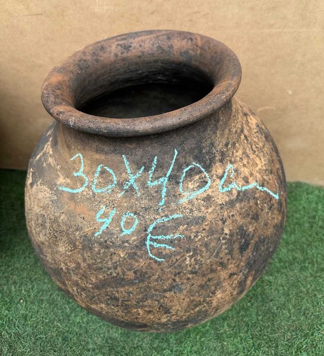 Talha antiga, pequena, em terracota com mais de 100 anos