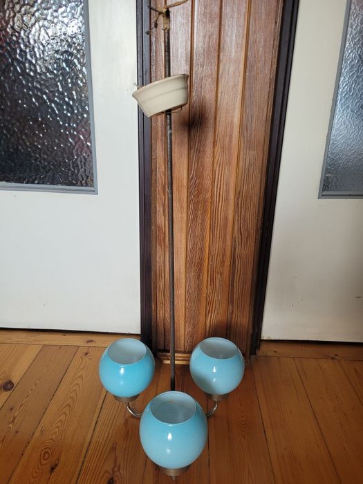 Lampa wisząca lata 1920-30 unikat rarytas przedwojenna trójpunktowa bł