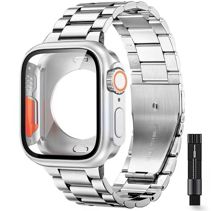 Бампер і металевий ремінець для Apple Watch на всі серії чехол ремешок