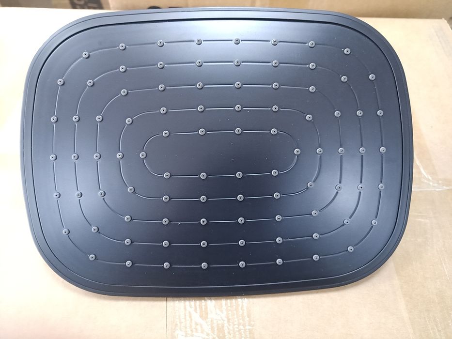 Лійка для верхнього тропічного душу пластикова 240x190 мм Чорна матова