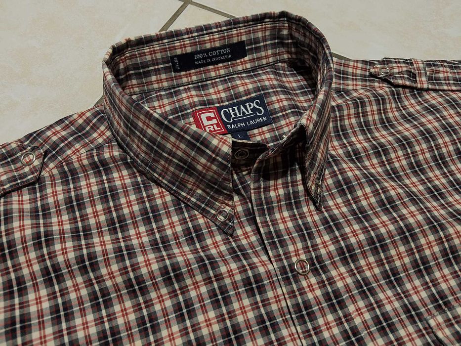 CHAPS by RALPH LAUREN USA - NOWA! z LOGO Koszula Męska krótki rękaw XL