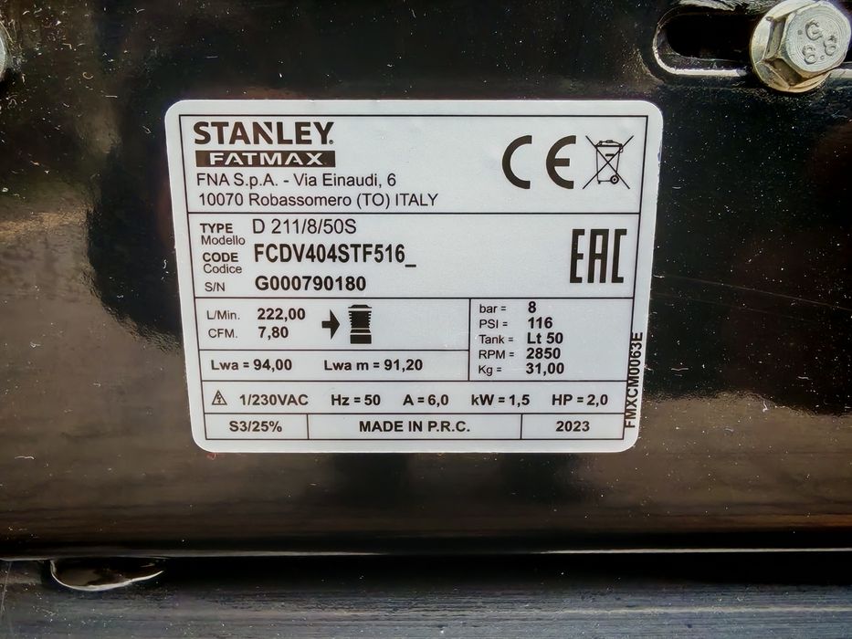Kompresor Stanley Fatmax 50l