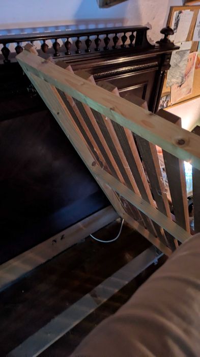 Cama casal 130x190 madeira maciça vintage artesanal