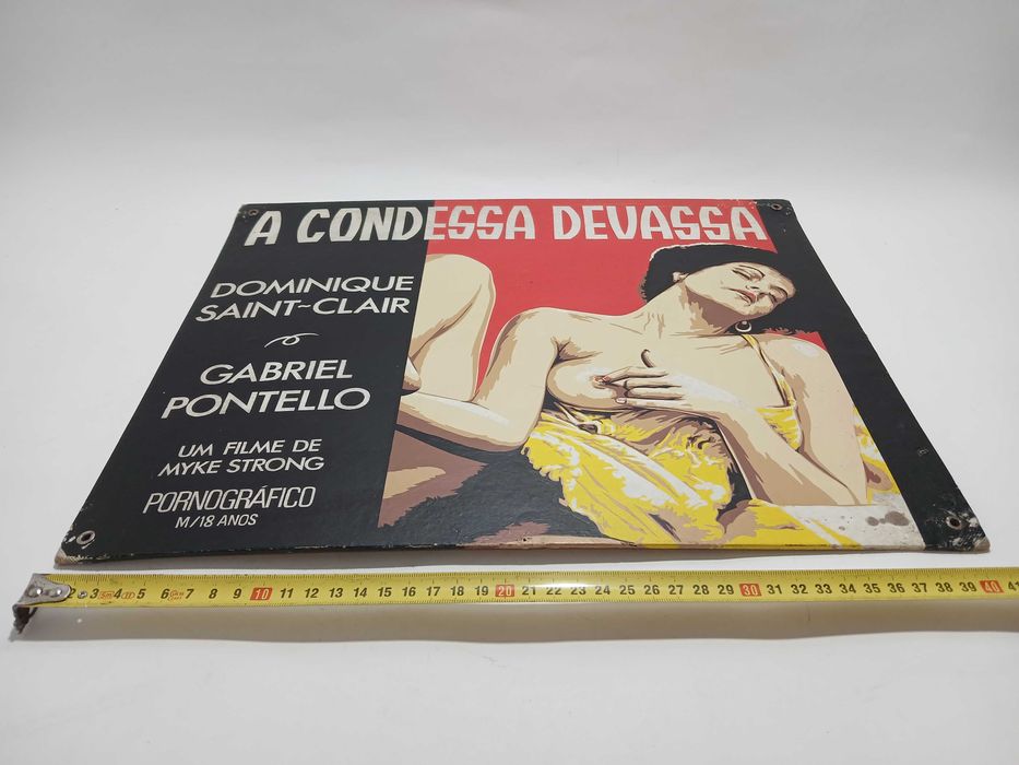 Cartaz antigo de cinema - Lobby Card - Filme "A Condessa Devassa"
