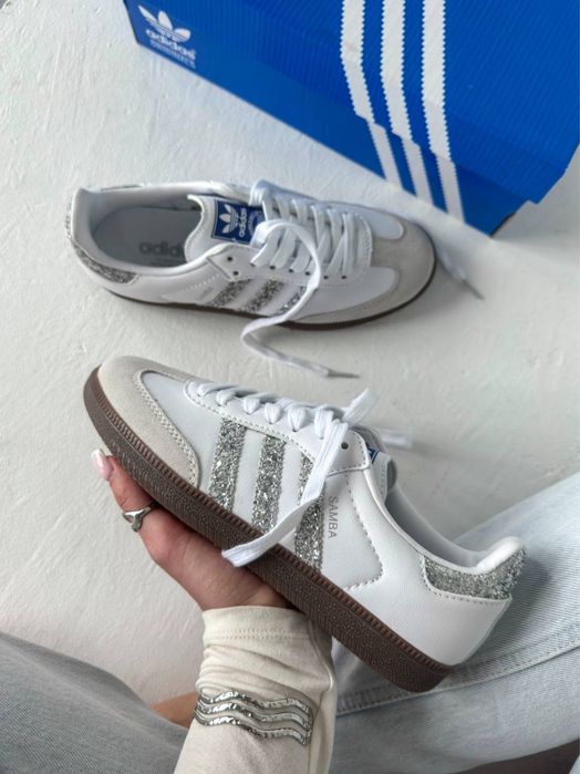 ОРИГІНАЛ‼️36-41 Adidas Samba Glitter Silver OG spezial gazelle LA