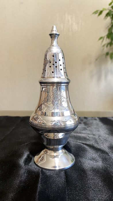 Ситечко для чая с подставной ёмкостью, серебрение, винтаж Европа
