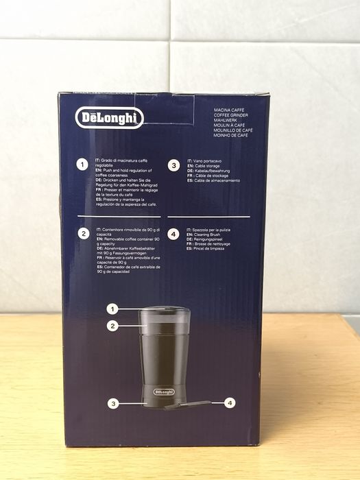 Moinho de café elétrico DeLonghi KG200 - Novo