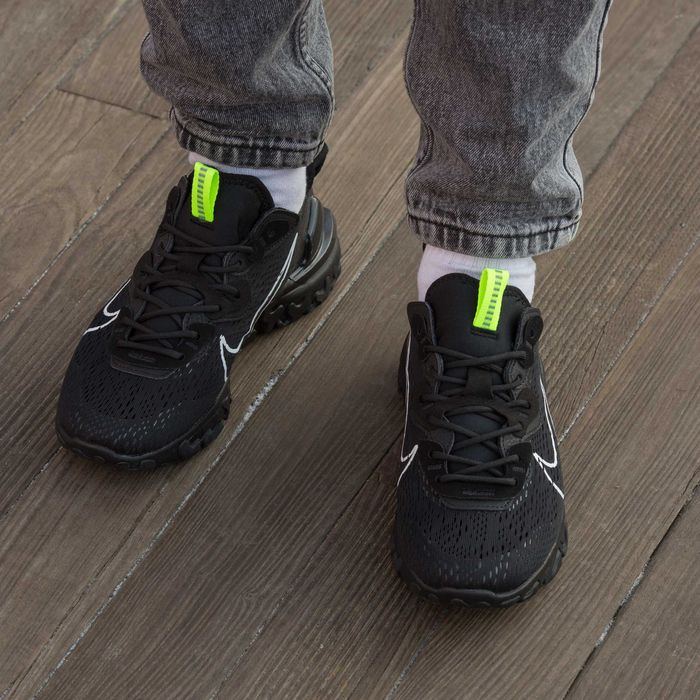Чоловічі кросівки Nike React Vision "Black/Green" Розміри 40-45
