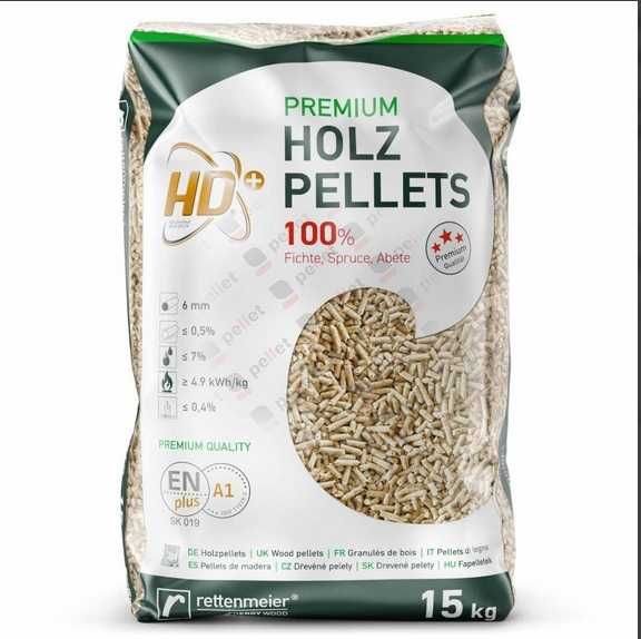 Pellet Drzewny Premium RHP HD+ 6mm ENplus A1 – Rettenmeier 15kg