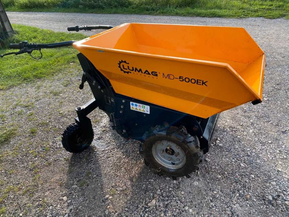 DUMPER żółta taczka motorowa (wózek samojezdny)