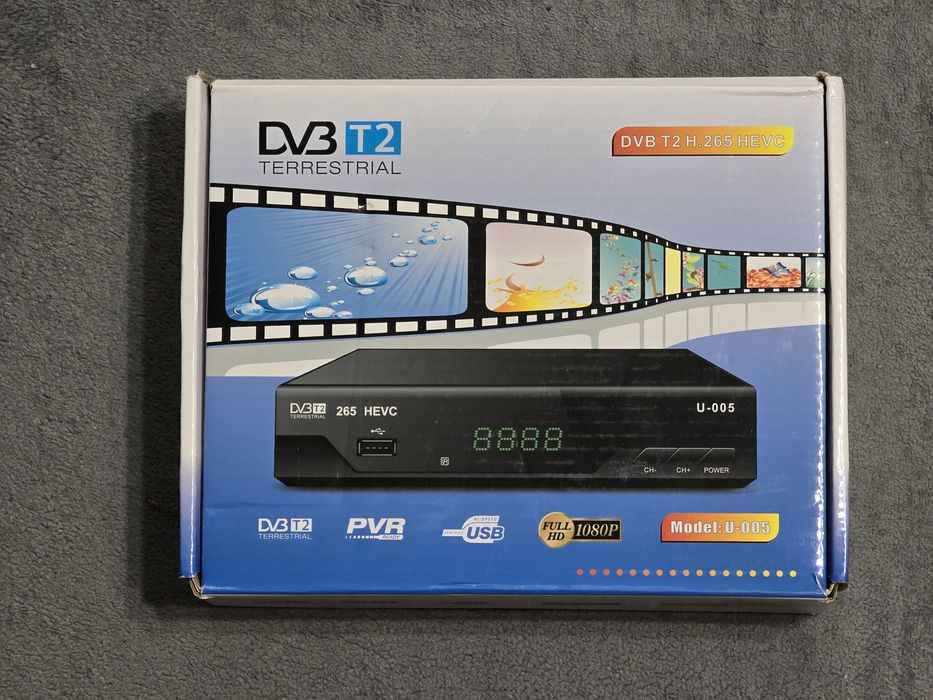 Cyfrowy Tuner naziemnej telewizji DVB-T2
HEVC H.265 Full HD 1080p Usb/Hdmi