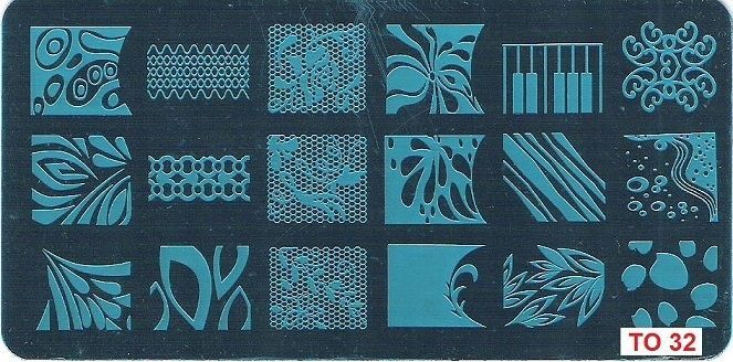 TO32 Blaszka 6x12 płytka wzorów stempel koronka