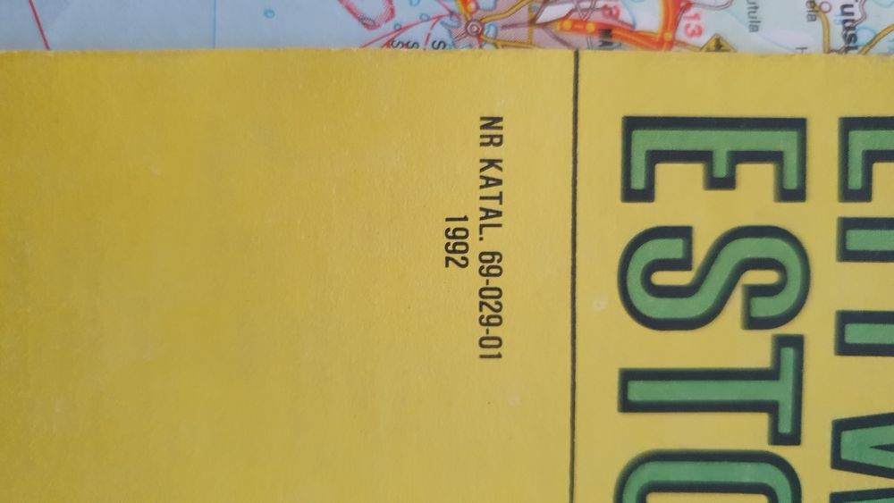 Mapa samochodowo-krajoznawcza 1992 r.