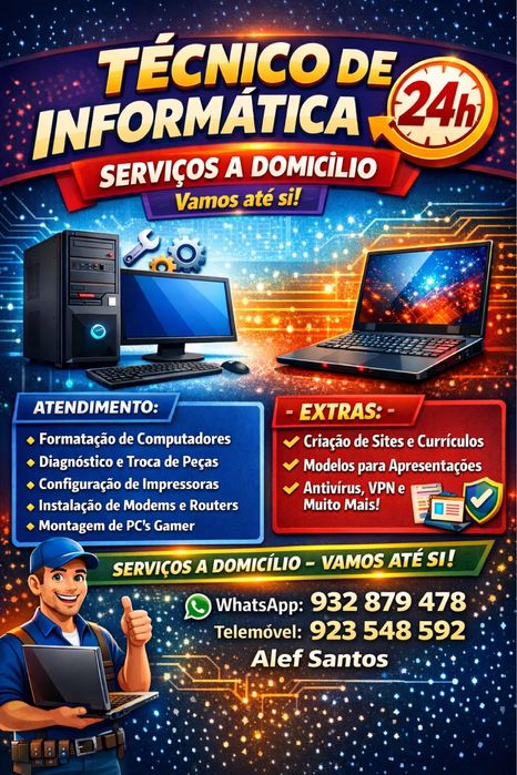 Técnico Informática | Formatação Computadores | Reparação PC | Lisboa