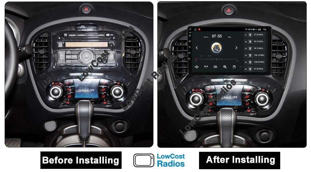 Auto Rádio 9' NISAN JUKE 2010 A 2019 | GPS ANDROID BT USB APPS WIFI