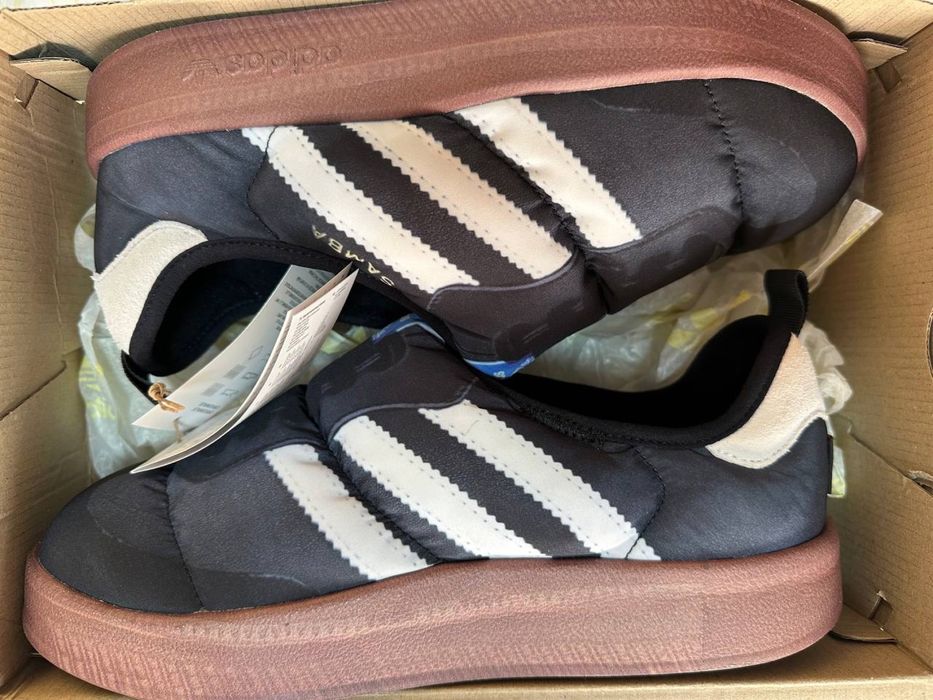 Кросівки зимові пуфели Adidas Puffylette samba оригінал дутіки