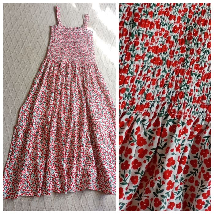 VERTBAUDET 13-15L nowa markowa długa sukienka bawełniana maxi kwiaty