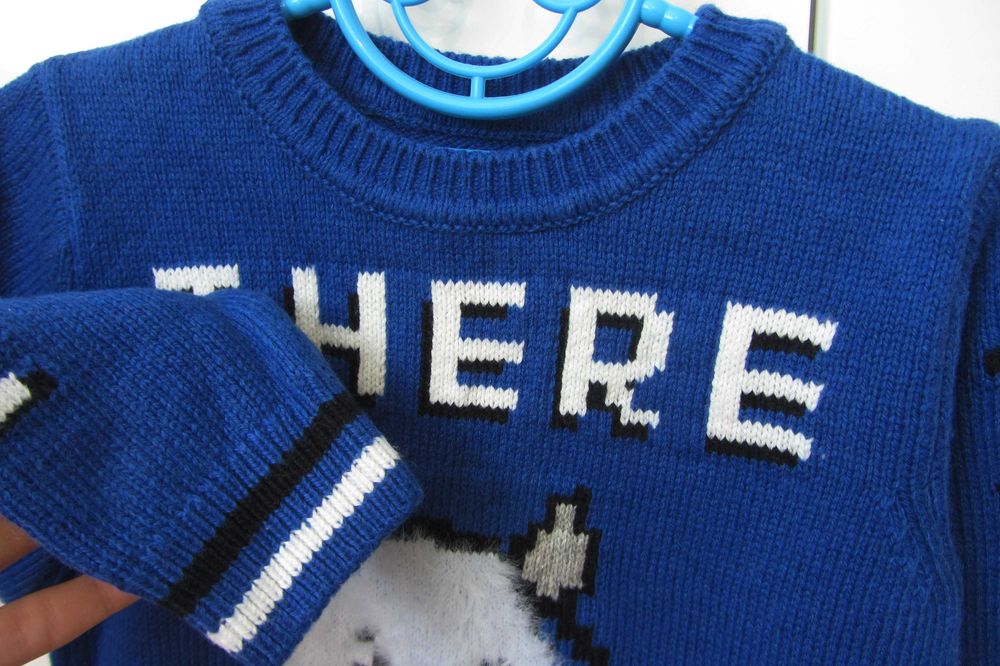 Новорічний светр світшот кофта Дід Мороз для хлопчика 2-3 роки 92-98