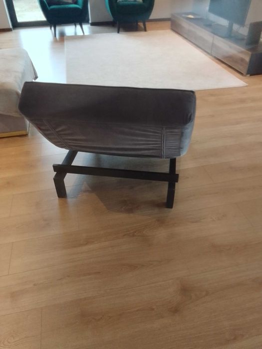 Cadeirão Cinzento Veludo Design Moderno Marca Innovation Living