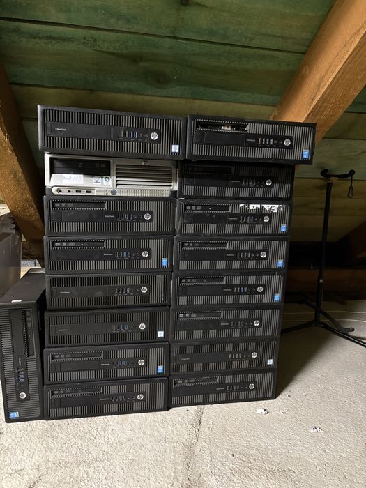 26 sztuk komputerów hp elite desk, bez ramu, bez dyskow