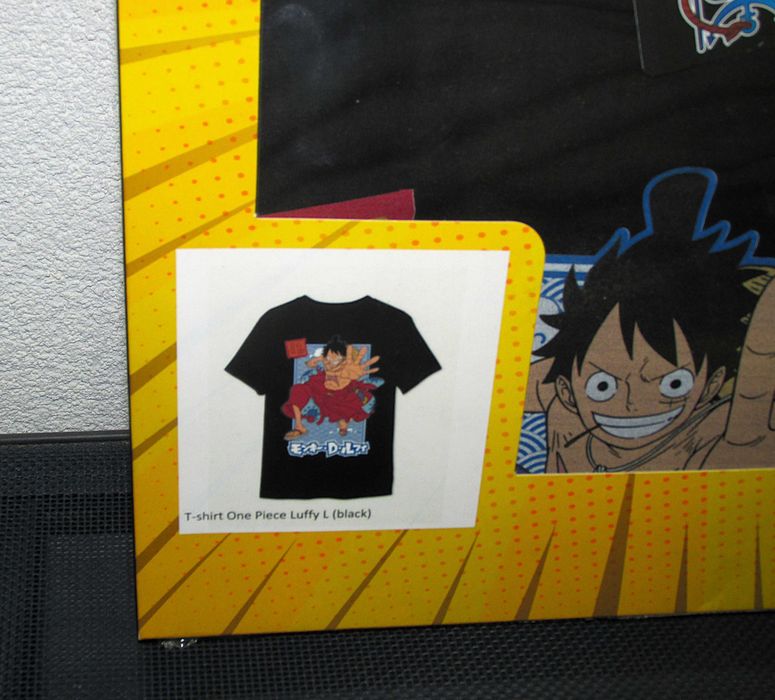 T-shirt One Piece Luffy L (Black)