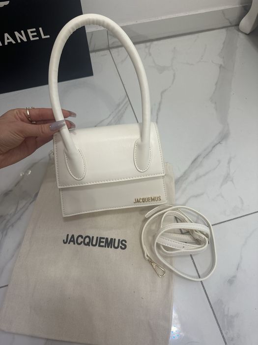 Torebka biala do reki torba skora