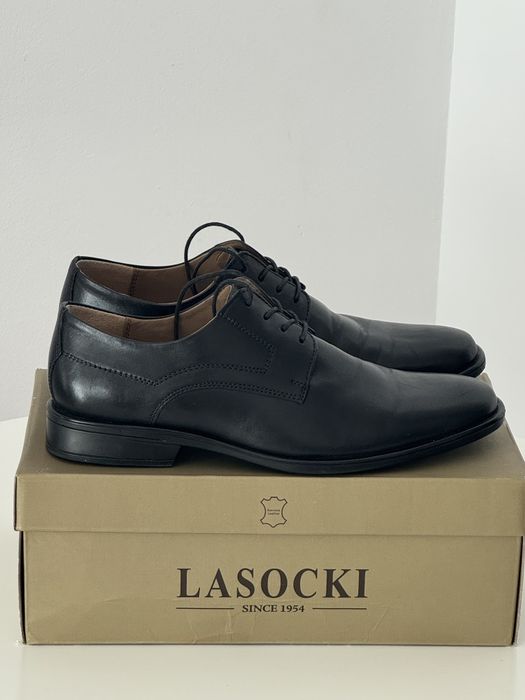 Buty wizytowe Lasocki Smart 42 czarne skóra naturalna półbuty