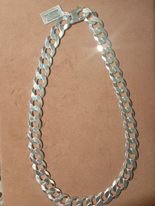 Łańcuch męski pancerka srebro 925 55 cm 136g