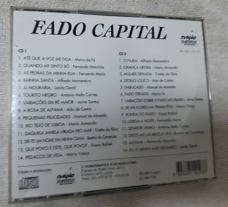 CD duplo Coletânea "Fado Capital"