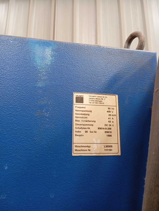 TRUMPF LASER TLF3800 turbo 3030L