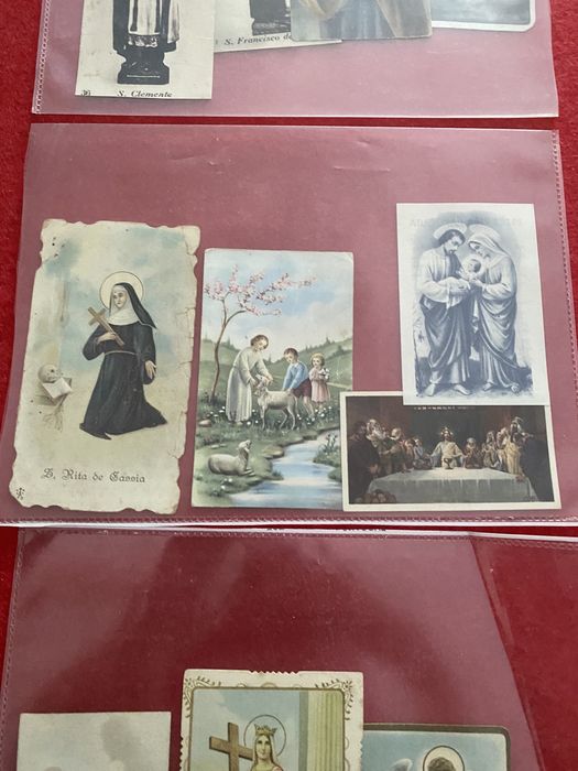 Lote de Antigos Registos de Santos protetores