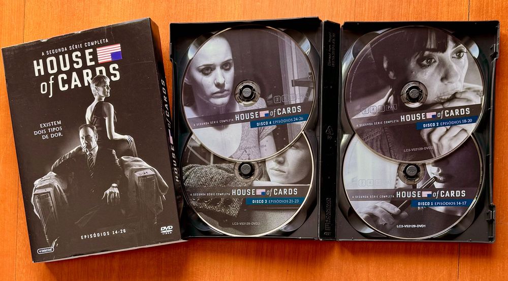 DVDs séries TV - caixa House of Cards - segunda temporada