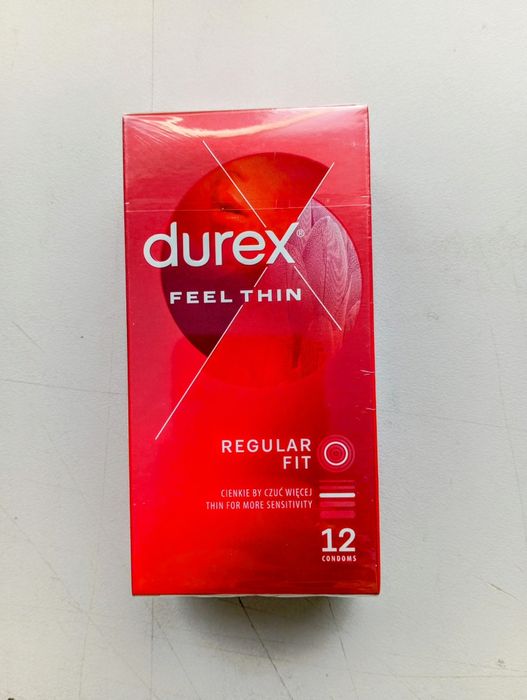Durex Feel Thin Classic Cienkie prezerwatywy 12 szt.