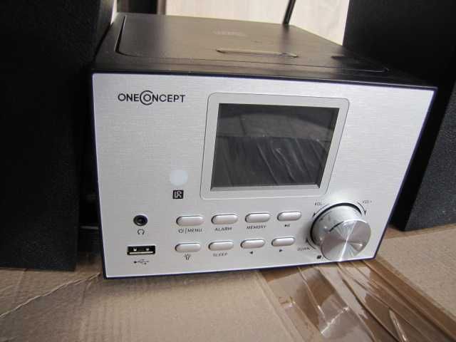 Wieża stereo radio internetowe OneConcept Streamo WLAN DAB+ UKF CD BT