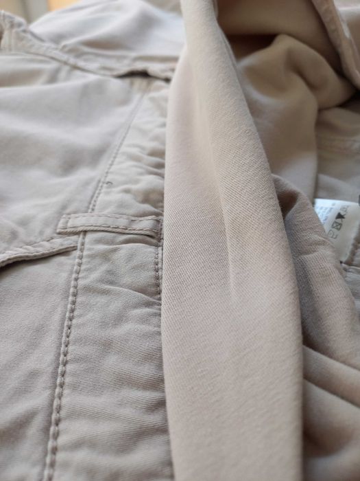 44 H&M MAMA 7/8 ciążowe spodnie beżowe proste nogawki slim