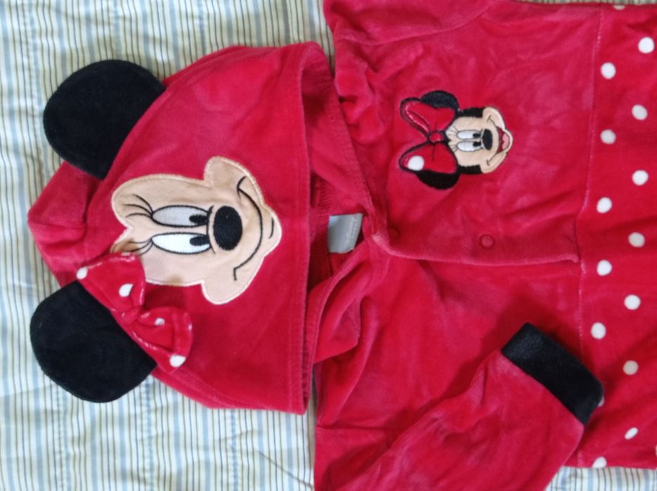 Pajacyk kombinezon welurowy myszka Minnie 3-6 m-cy