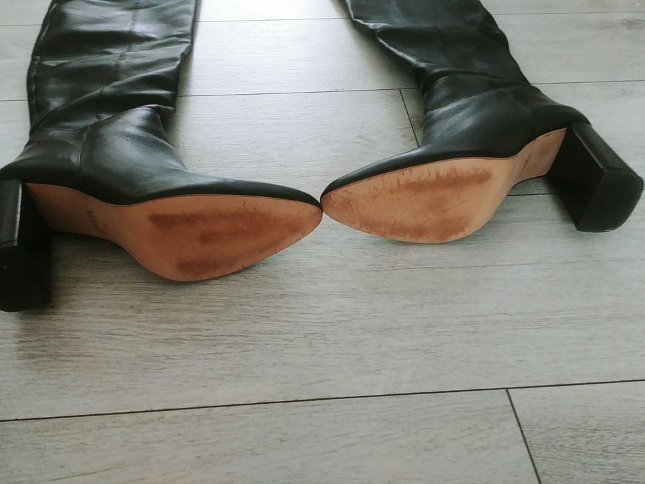 Kozaki Zara skóra naturalna 40