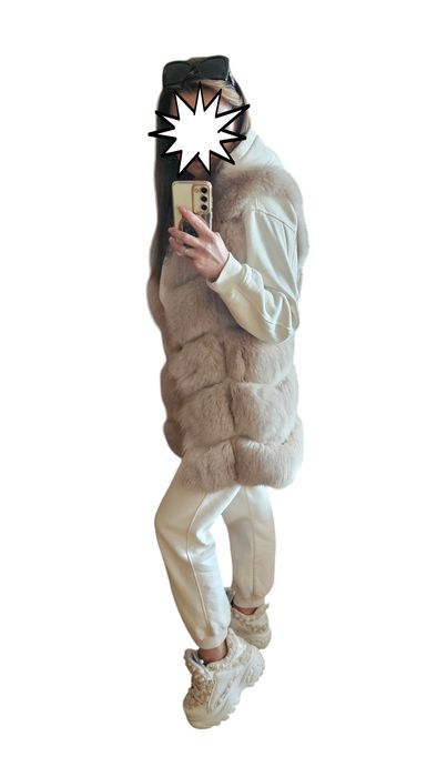 Kamizelka Beż Lis Naturalny