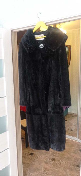 Норкова шуба майже нова | Натуральна норка | Ідеальний стан | 170 см