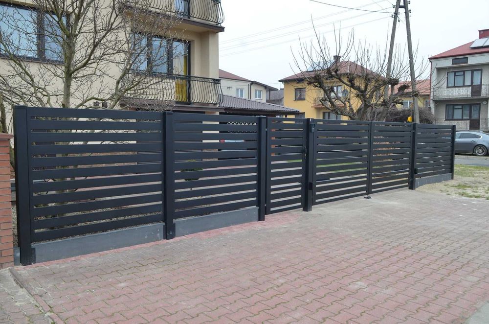 Ogrodzenia metalowe nowoczesne bramy furtki przęsła palisada CNC