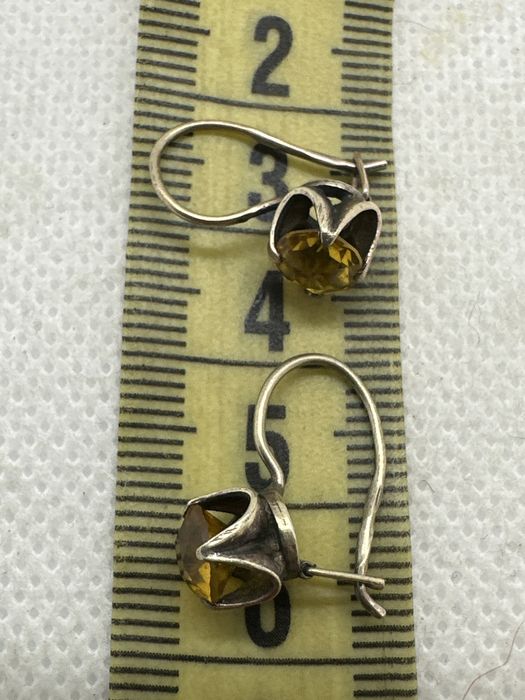 Серьги серебро 875 сережки срібло 875