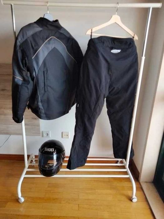 Fato Motard XL Haisen + Capacete Shoei + Balaclava | Equipamento Moto
