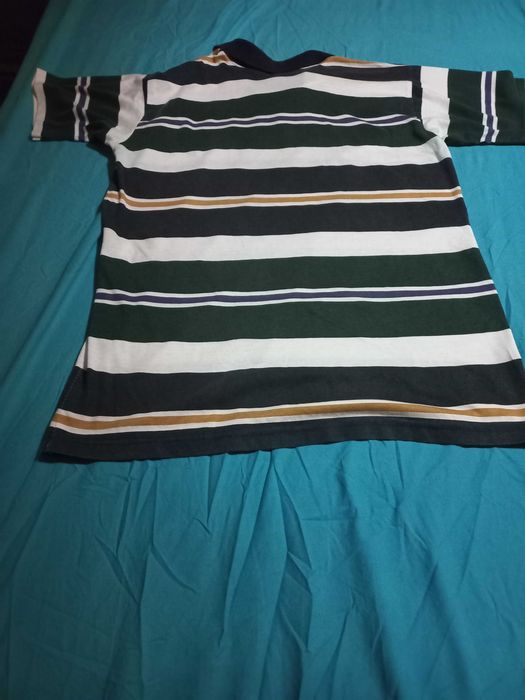 Polo às riscas Verdes e Brancas