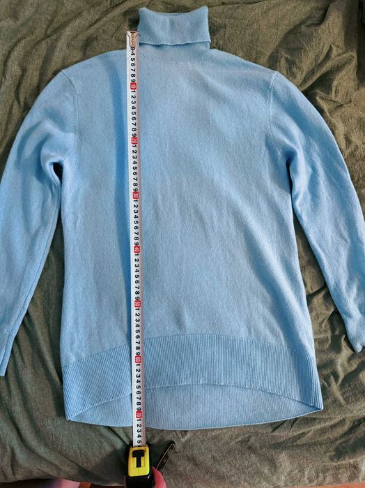 Гольф Massimo Dutti блакитний кашемір вовна водолазка