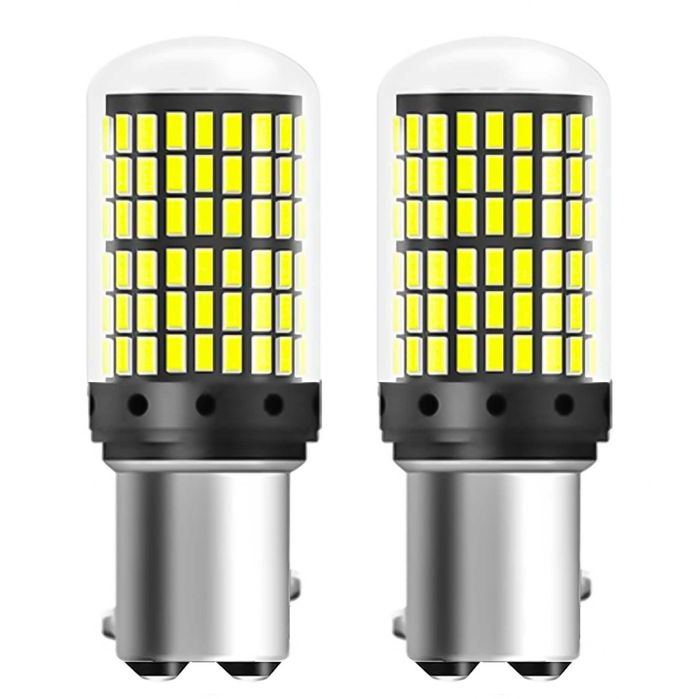 2X Żarówka Led P21/5W BAY15D 144Smd Canbus Biała dwuwłóknowa Rybnik ...