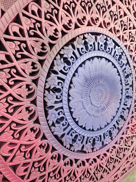 Dekor ścienny Mandala zdobienia fiolet i róż