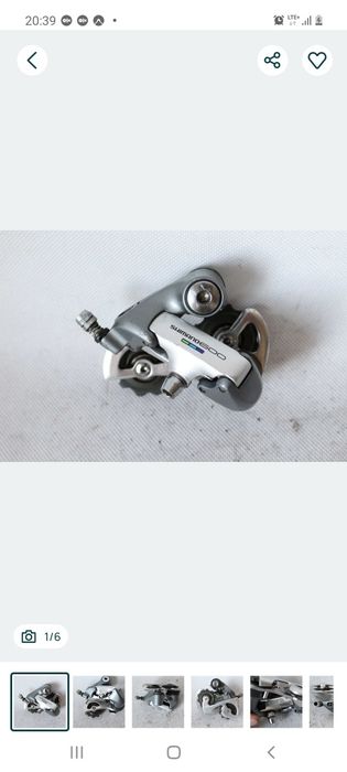 ŁADNA przerzutka shimano 600 tricolor RD-6401 . 8s era kolarzówka cp4.