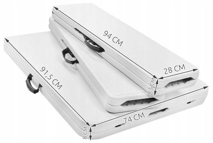Meble ogrodowe CATERINGOWE kpl. 180cm stół + 2 ławki WHITE - PROMOCJA
