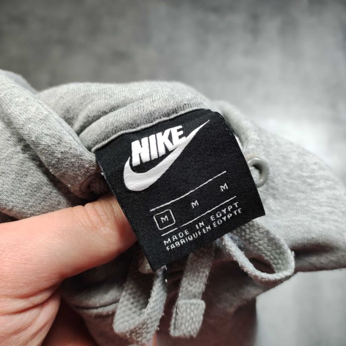 MĘSKA bluza z Kapturem Hoodie Szara Bawełna Duże Logo Casual AIR Nike