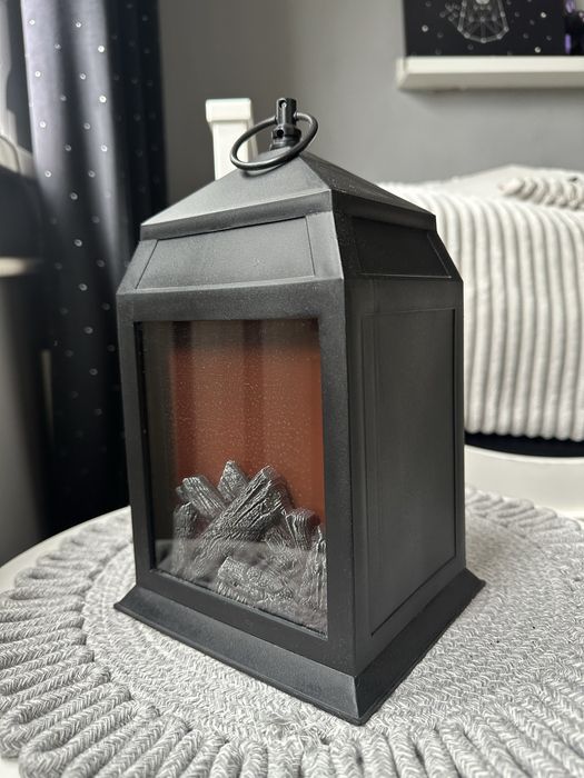Kominek led czarny